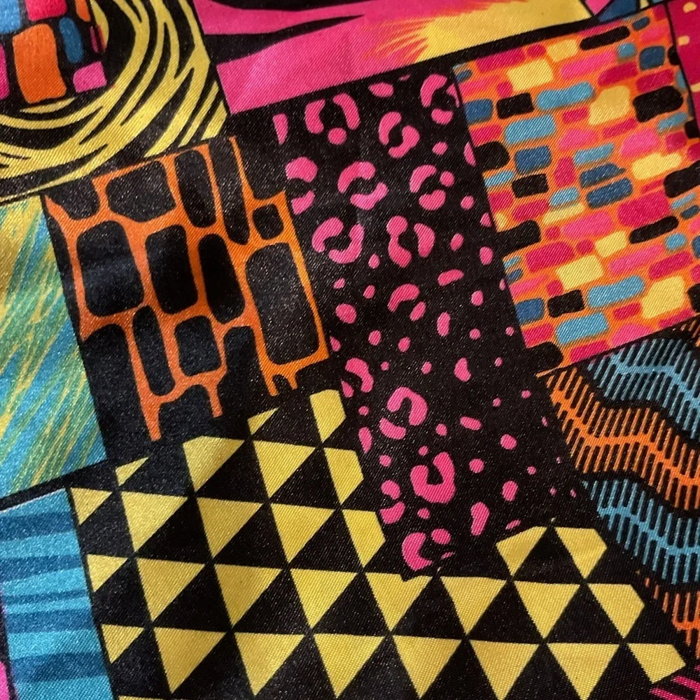 Broadus Collection by Shante & Snoop Silky Headwrap Scarf Vibrant Geometric
